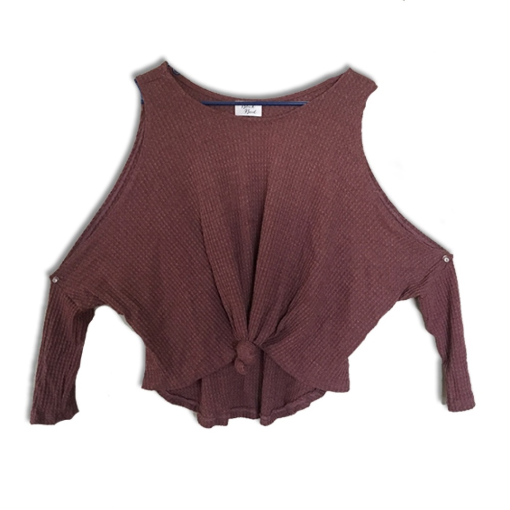 Burgundy Off-the-Shoulder Top